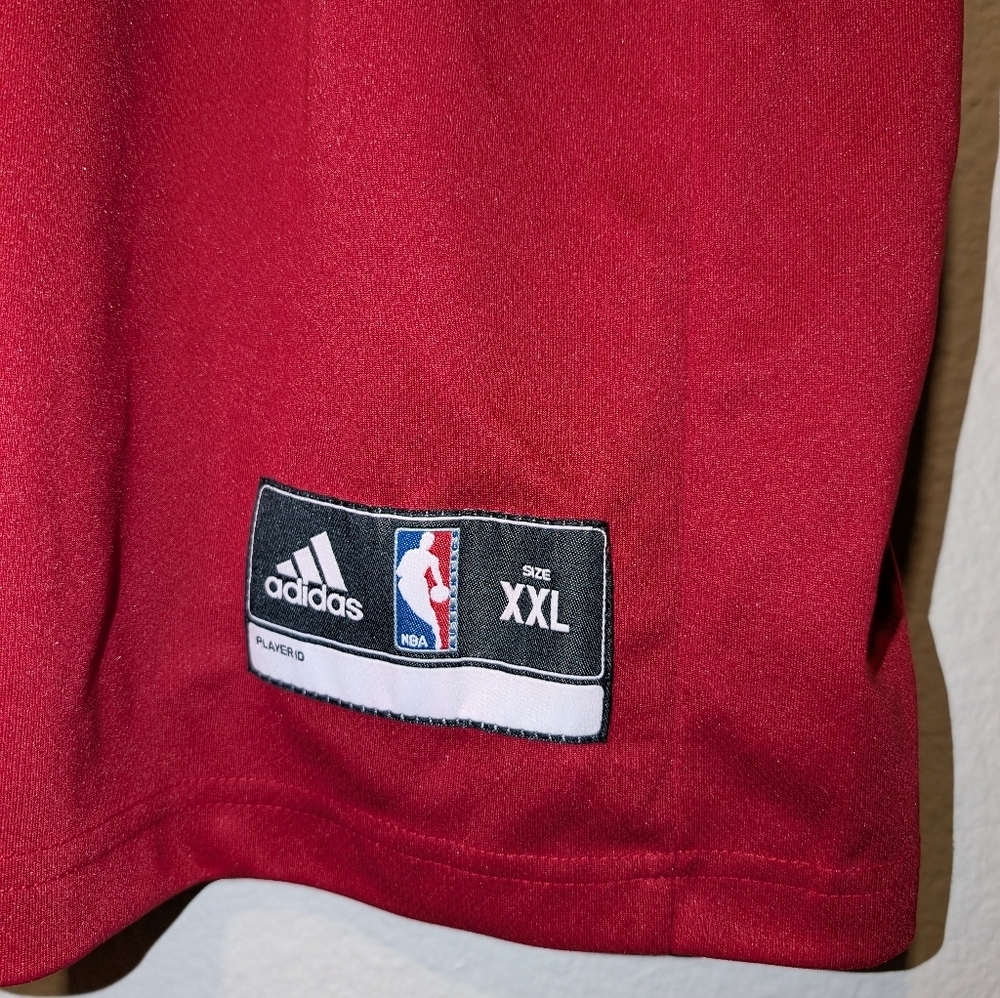 NWOT NBA Adidas Miami Heat Red Jersey V-Neck Adult Tank Top Basketball Mens Size - Picture 2 of 4